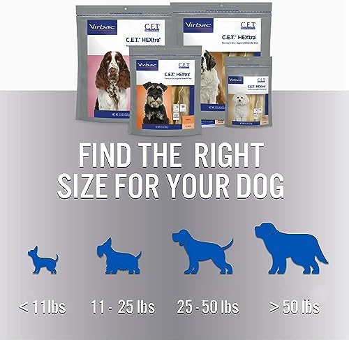 Virbac C.E.T. HEXtra Premium Dental Dog Chews XLarge 51 & Up lb 30 Count