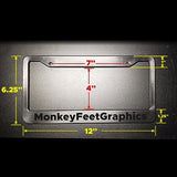 1pc - The Office Funny Black Plastic or Aluminum License Plate Frame Truck Car Van Décor Car Accessories Meme Gifts Auto Parts (Chrome Graphics, Plastic Frame)