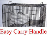 3-Levels Easy Portable Collapsible Ferret Chinchilla Sugar Glider Rats Mouse Animal Critter Chew-Proof Metal Carrier Travel Cage with Narrow 3/8-Inch Bar Spacing Easy to Setup No Tools Needed