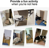 FUKUMARU Cat Scratcher, 26.8 Inch L Shape Cat Scratch Pad Wall Mounted, Cat Scratching Cardboard with Ball Toy for Indoor Cats, Large Size