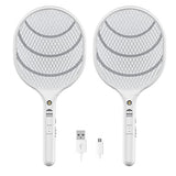 Himalayan Glow Bug Zapper, Electric Fly Swatter Rechargeable Racket, Mosquito Repellent 3,000 Volt, USB Charging Cable Best Use for Indoor & Outdoor - 2 PCS