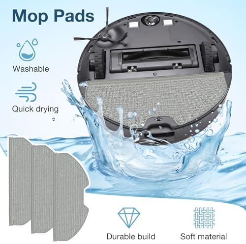 14 Pcs for Eufy X8 Pro Robot Vacuum Cleaner, X8 Pro Accessories, 1*Main Brush 3*Hepa Filters 3*Mop Pads 3*Vacuum Bags 4*Side Brushs, for eufy x8 pro accessories