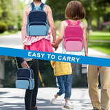 LoDrid Backpack Compatible with Tonie Box, Carrying Case with Multiple Pockets for Headphones, Charger and Accessories, Storage Bag for Audio Player Starter Set, Navy Blue (Patented Design)