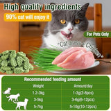 100g/3.52oz Cat Grass Treats, Cat Grass Teething Stick for Hairball Remove and Teeth Cleaning, Edible Cat Grass Stick Snack