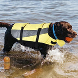 Amazon Basics Dog Adjustable Life Jacket with Reflective Stripes, Yellow, Large
