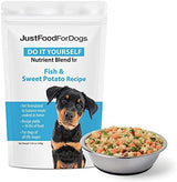 JustFoodForDogs DIY Nutrient Blend for Homemade Dog Food, Fish & Sweet Potato Recipe, 5.92oz