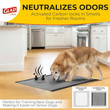 Glad for Pets Black Charcoal Puppy Pads, 23"x23" Disposable Training Pads That Absorb Urine & Neutralize Odor with Activated Carbon - 100 Count