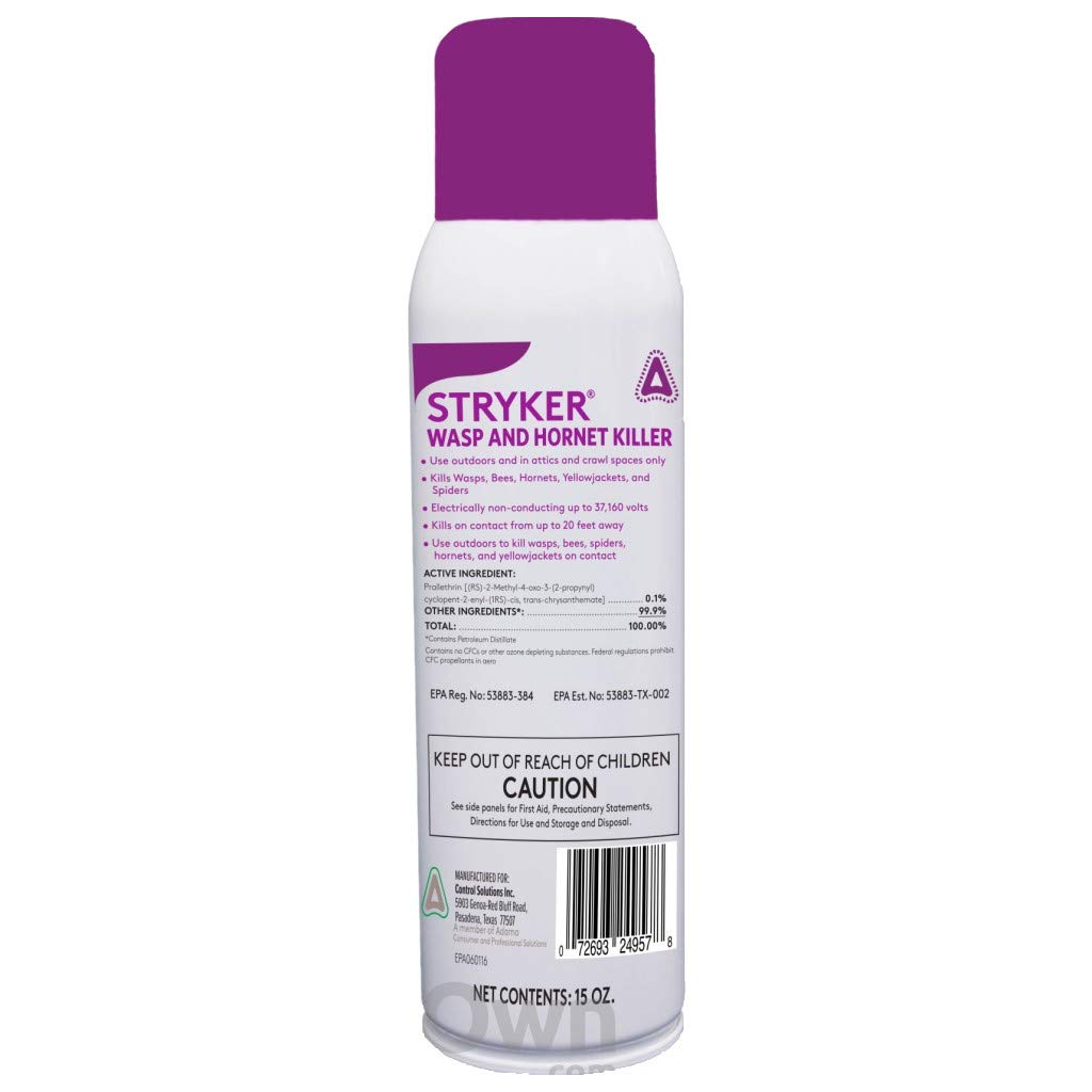 Control Solutions Inc. 82770003 Stryker 54 Contact Insect Spray, Clear Aerosol & CSI 15 oz Stryker Wasp & Hornet Killer