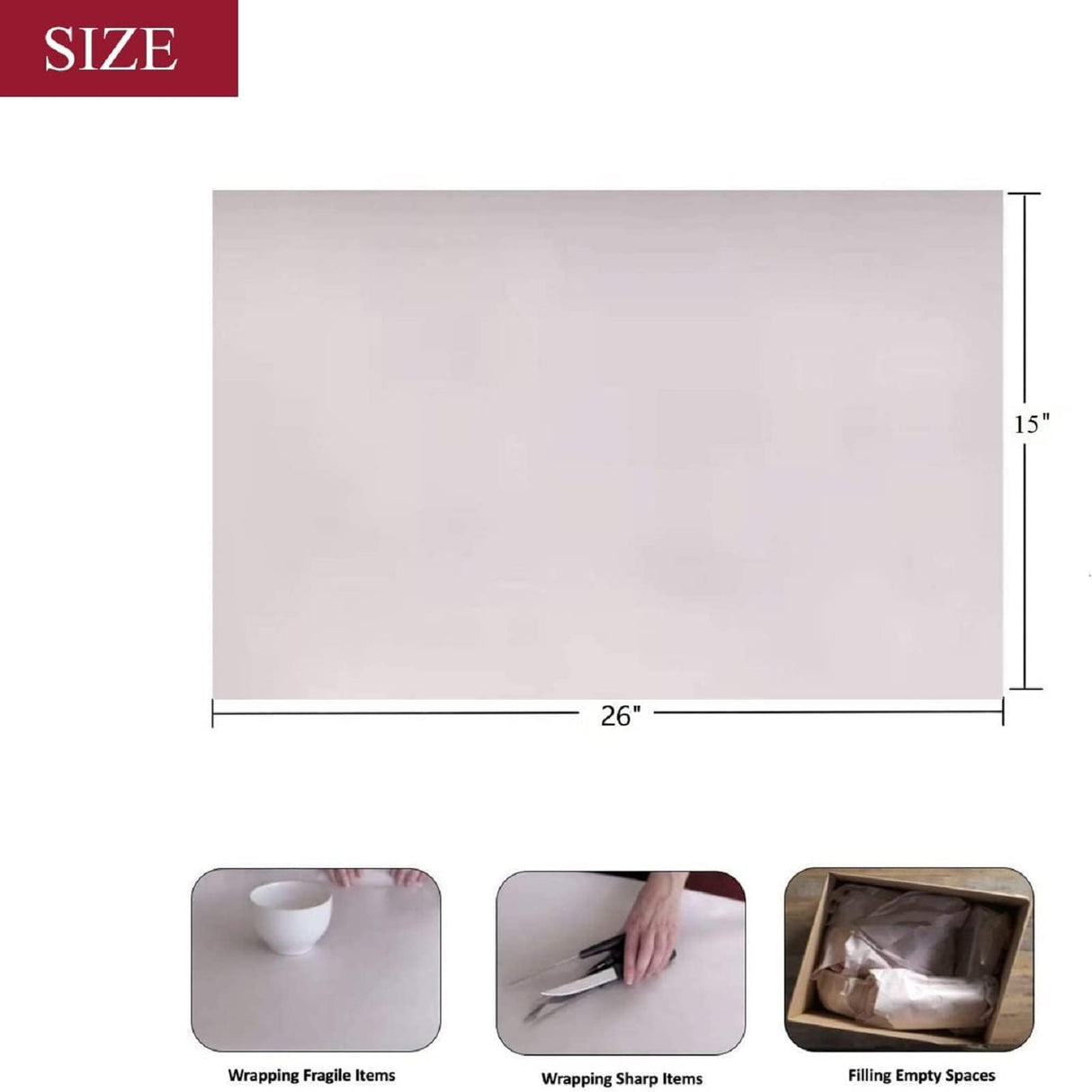 70 Sheets Newsprint Packing Paper Sheets for Moving, Shipping, Box Filler, Wrapping and Protecting Fragile Items 1.8 Lbs (26” x 15”)