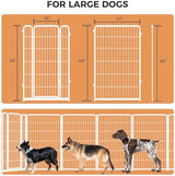 FXW Homeplus Indoor Dog Playpen - Stress-Free and Safe Play, 45 Inch 8 Panels for Puppy and Small Dogs, White│Patented