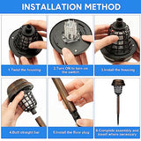 Qualirey 4 Pcs Solar Mosquito Zapper Outdoor Waterproof Solar Zapper Bug Outdoor Solar Powered Mosquito Killer Lamp Lighting Mosquito Repellent Lamp for Garden Yard Insect