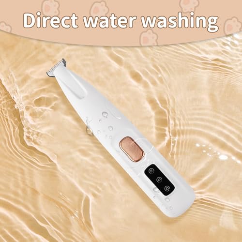 Upgraded Dog Paw Trimmer - Rechargeable Pet Shaver with LED Light, Low Noise Clippers for Eyes, Ears, Face & Rump