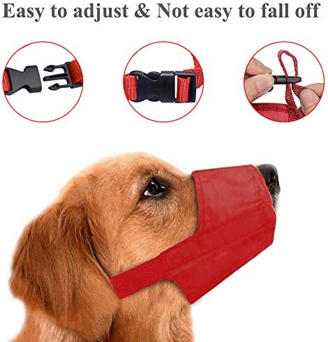 Coppthinktu 7PCS Adjustable Muzzle for Biting Barking, Comfortable Dog Mouth Cover for Small Medium Large Dogs with Long Snout