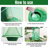 Ckyuna 8 Pack Fly Trap Garden Ranch Orchard Trap,Ranch Fly Trap Flay Catcher, The Most Effective Trap Ever Made with Pots Flay Catcher New Fly Red Drosophila