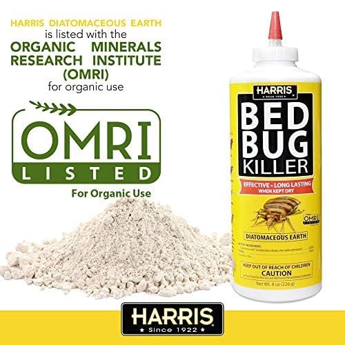 Harris HDE-8 Bed Bug Powder Diatomaceous Earth, 8oz, Yellow