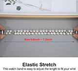 Wongeto Compatible with Fitbit Luxe Bands,Fashion Handmade Elastic Stretch Pearl Bracelet Women Replacement Strap for Fitbit Luxe accssorises