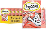 Temptations Creamy Puree with Salmon Lickable, Squeezable Cat Treats, 0.42oz Pouches, 4 Count (Pack of 11)