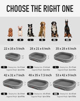 OhGeni Orthopedic Dog Bed Couch for Large Sized Pets with Egg Foam Support, Four-Sided Bolster Cushions, Soft Tear-Resistant Fabric, and Removable Machine Washable Plush Cover 35-Inch (Dark Blue)