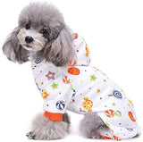 S-Lifeeling Dog Pajamas Costumes for Indoor Outdoor Turtleneck Love Pattern Comfortable Puppy Pajamas Soft Dog Jumpsuit Shirt Best Gift 100% Cotton Coat for Medium and Small Dog