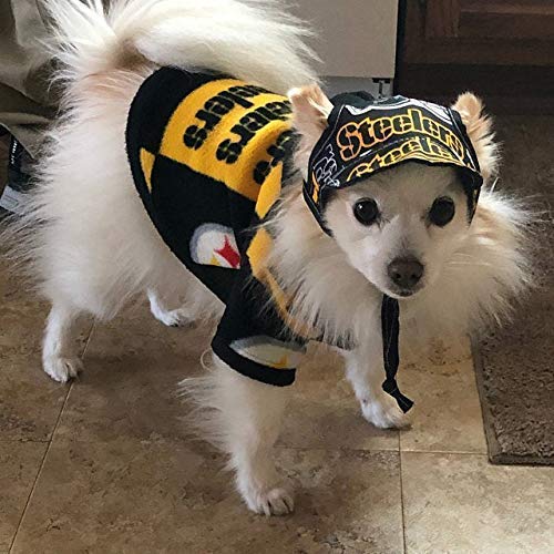 Dog Hoodie - Steelers Sports Fleece Fabric