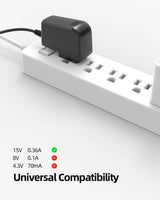 6FT Charger Fit for Philips Norelco Charger Cord HQ8505 Shaver Razor Trimmer Power Cord 15V