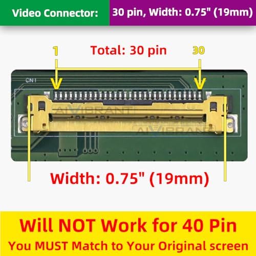 15.6'' Non-Touch 30Pin Replacement Screen Compatible with Dell Inspiron 15 ， 3558 3567 3568 3576 3580 3581 3582 3583 3584 3585 3593 ， FHD 1920x1080, IPS, w/Bracket, LED LCD Display Panel