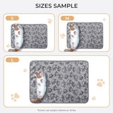 Luciphia 1 Pack 6 Dog Blankets Cat Soft Fluffy Fleece Pet Blanket Warm Cute Print Design Puppy Kitten Doggy Paw Grey Large(41"x31")