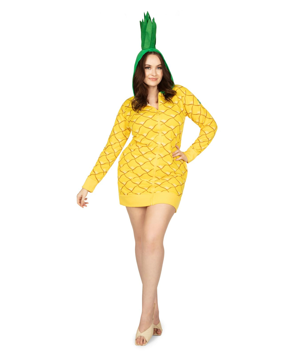 Tipsy Elves Pineapple Halloween Costume Dress: Large