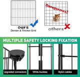 22 Panels Pet Playpen, Small Animal Playpen with Doors and Top, C&C Cage for Guinea Pigs, Rabbit, Bunny, Hedgehogs, Chinchillas, Rabbit Play Pen Indoor Outdoor, Metal Wire Yard Fence