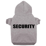 Security Dog Hoodies Clothes Apparel Winter Sweatshirt Warm Sweater Cotton Puppy Hoodie for Small Dog Medium Large Cat Grey, 5XL