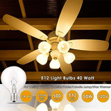 SerBion 40 Watt Light Bulbs E12 Candelabra Base 120Volt Round Light Bulb for Chandelier Table Lamp Wall Sconces Candle Lamp Wax Melter (Soft Warm White)