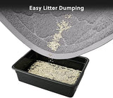 WePet Cat Litter Box Mat, Kitty Premium PVC Pad, Durable Trapping Rug, Phthalate Free, Urine-Resistant, Scatter Control, L 35 x 23 Inch, Cadet Grey