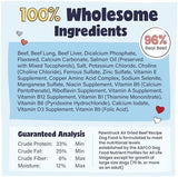 Pawstruck All Natural Air Dried Dog Food with Real Beef, Grain-Free, Made in USA, Non-GMO & Vet Recommended, High Protein Limited Ingredient Full-Feed for All Breeds & Ages, 2lb Bag