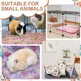 4 Pcs Waterproof Guinea Pig Blankets Washable Small Animal Fleece Bedding Absorbent Guinea Pig Cage Liners Reusable Pet Pee Pad Sleep Mat Pad Cover for Hamster Ferret (Paw Print, 28 x 41 Inch)