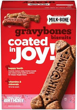 Milk-Bone Gravy Bones Dog Treats with 4 Savory Meat Flavors Coated in Gravy, 60 Ounce (Pack of 3)