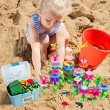 Birthday Toys Gifts for 2 3 4 5 6 Years Old Toddler Girls Boys, 156 PCS Insect Flower Garden Building Educational STEM Learning Pretend Play Gardening Set, Easter Gifts for Preschool Kids Age 2+
