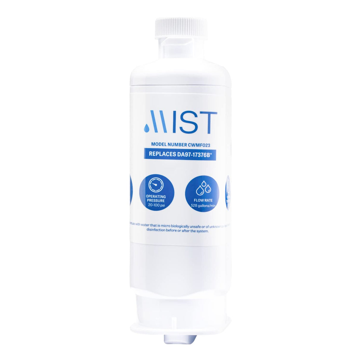 Mist DA97-17376B Water Filter Replacement for Samsung, Refrigerator Water Filter compatible with HAF-QIN, WS645A, HAF-QIN/EXP, DA97-08006C, RF28R7351SG, RF23M8070SR, Samsung Water Filter(3 Pack)