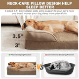 INVENHO Orthopedic Dog Bed for Extra Large Dogs, XXL Waterproof Dog Sofa Beds, Egg-Crate Foam Dog Couch Bed with Washable Removable Cover, Waterproof Lining and Nonskid Bottom
