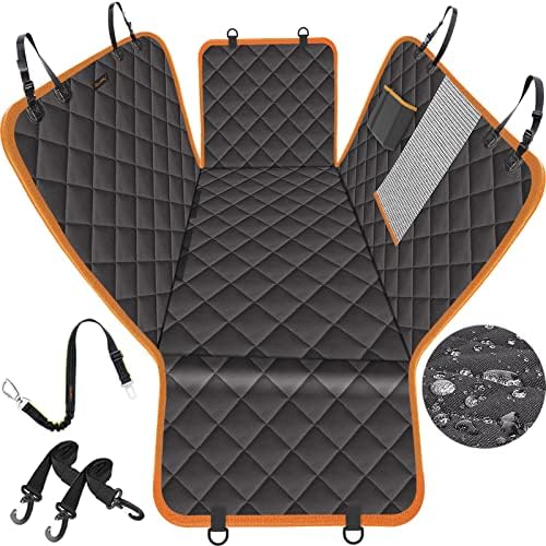 iBuddy Dog Seat Cover for Back Seat Waterproof Dog Car Hammock Protects Your Vehicle from Scratches, Hair, and Dirt Easy to Install & Clean Oxford Fabric Machine Washable Universal Fit Pet Seat Cover
