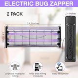 2 Pack Electric Bug Zapper, Indoor and Outdoor Mosquito Killer with Removable Tray 40w Powerful UV Light Pest Traps Insect Fly Pest Killer Easy to Clean for Bedroom Balcony Garage Patio Office