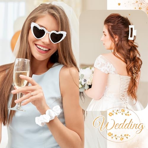 Bridal Shower Gifts for Women Bride To Be Gift Set Bride Hair Clip Claw Clip Accessories Bride Hair Scrunchie Bride Sunglasses Bachelorette Party Wedding Gifts