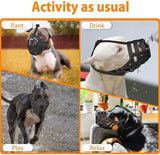 Mayerzon Pitbull Muzzle for Large Medium Sized Dogs to Prevent Biting Scavenging, Basket Muzzle for Rottweiler Staffordshire Terrier in Grooming Training, Allow to Pant Drink, Lightweight and Sturdy