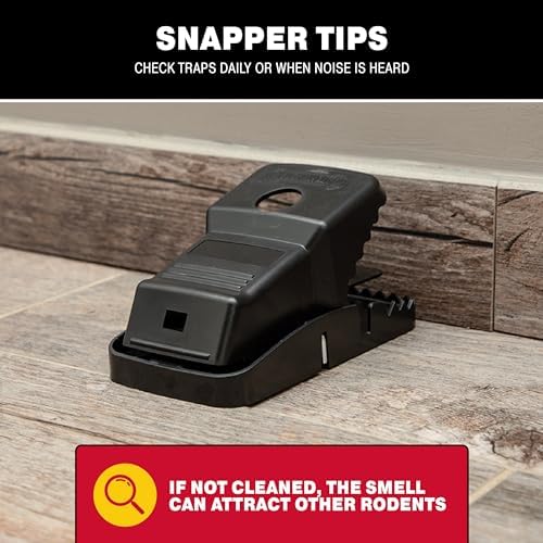 Catchmaster Jumbo Snapper Mouse Traps 6-Pk, Mouse Traps Indoor for Home, Reusable Rodent Killer for House, Outdoor Critter Catcher, Eco Friendly Pest Control for Garage, Basement, & Kitchen