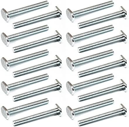 POWERTEC 5/16"-18 T Track Bolts 20 Pack for T track, 2-1/2 Inch Long T Slot Bolts for Universal T Track, T Track Accessories for Woodworking Jigs and Fixtures (QTB1002)