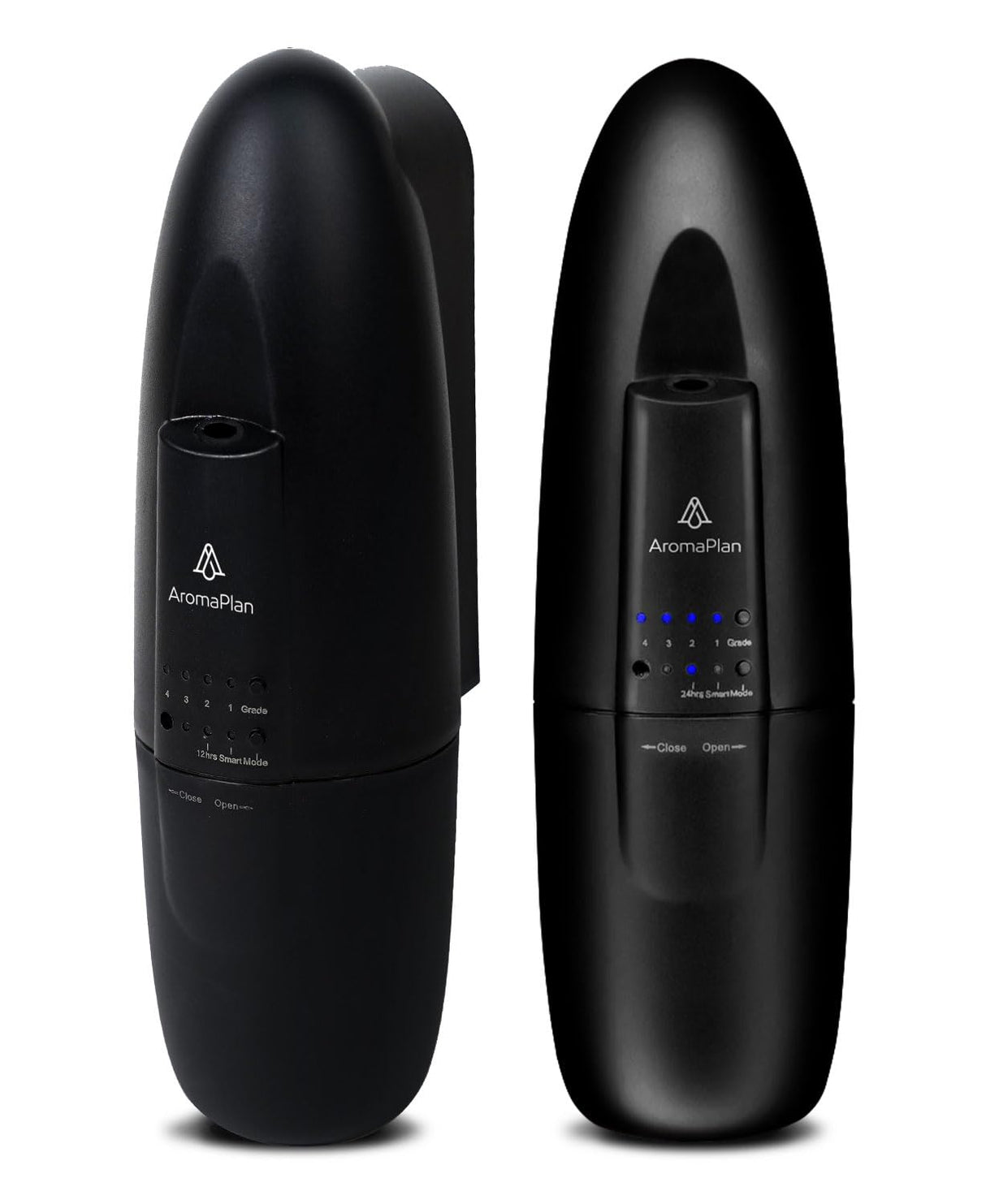 AROMAPLAN Portable Diffuser - 2 Pack - Up to 500 Sq. FT Coverage - Nanotechnology Plug in Oil Diffuser for Essential Oils -for Home and Office - Wall Silent & Waterless Oil Diffuser (Black)