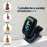Guitar Accessories Kit 18PCS with Guitar Capo,Guitar Tuner,Guitar Picks,Clip-On Tuner for Guitar, Bass,ukulele & Violin