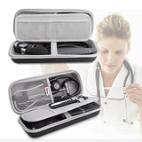 Stethoscope Carrying Case, Hard Stethoscope Case Compatible for 3M Littmann Classic III, Cardiology IV Diagnostic, MDF Acoustica Stethoscopes and Other Nurse Accessories (Pu Black)