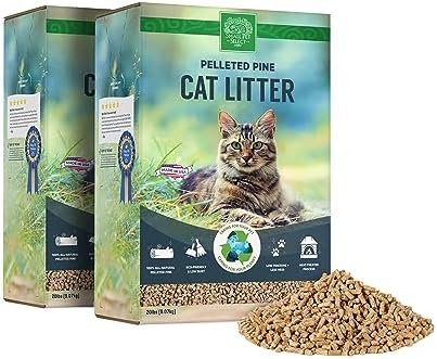 Small Pet Select Premium Pine Pelleted Cat Litter, 100% All Natural Pellet Kitty Litter, Non Clumping Non Tracking Low Dust Litter Meant for Use with Sifting Litter Box, Made in USA, 40 lbs