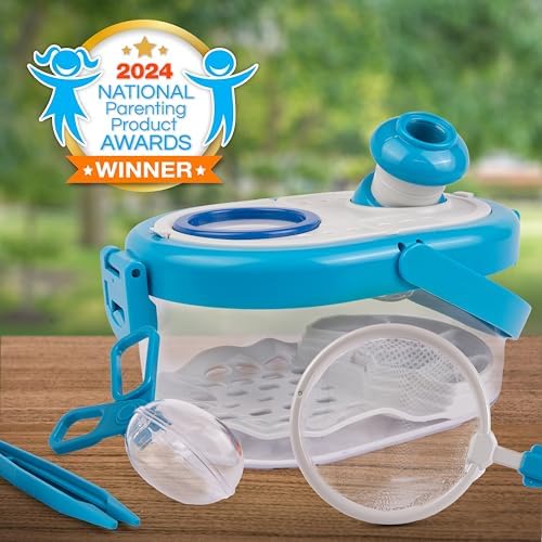 NATIONAL GEOGRAPHIC Bug Catcher Kit for Kids - Kids Bug Habitat with Magnified Viewer, Bug Catcher, Tweezers & Learning Guide, Insect Habitat, Outdoor Toys, Kids Bug Catching Kit, Bug Cage, Bug Box