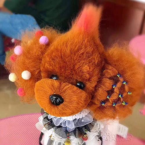 OPAWZ Model Dog Head Wig, Dog Mannequin Wig Brown, Wig Only